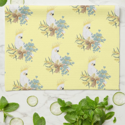 Cockatoenbloemen Theedoek (Gevouwen)