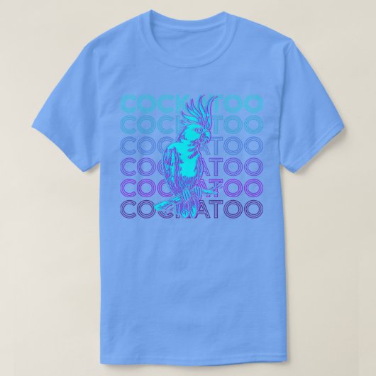 Cockatoenretro-cadeau T-shirt (Design voorkant)