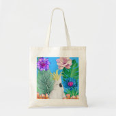 Cockatoenvogelbloemen Australië Blue Tote Bag (Voorkant)