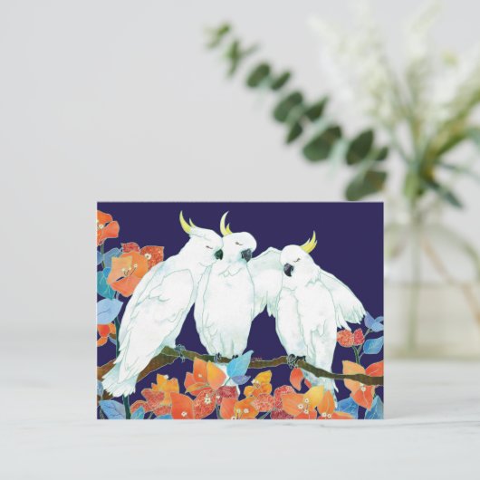 Cockatoenvrienden Briefkaart (Staand voorkant)
