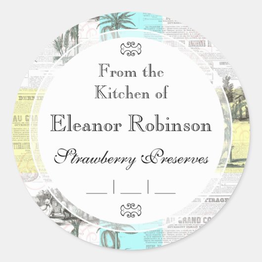 Cockatoes Koloniale Droom Ronde Sticker (Voorkant)