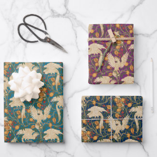 Cockatoo and Pomegranate by Walter Crane Dark Inpakpapier Vel