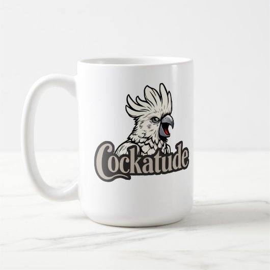 Cockatoo Attitude "Cockatude" Coffee Mok (Links)