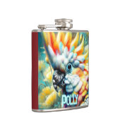 Cockatoo Bird Yellow Poppies Personalized Heupfles (Rechts)