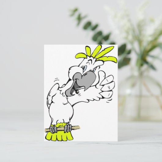 cockatoo briefkaart (Staand voorkant)