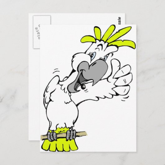 cockatoo briefkaart (Voorkant / Achterkant)