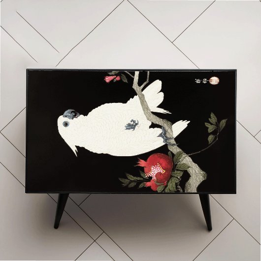 Cockatoo en granaatappel van Ohara Shoson Tissuepapier