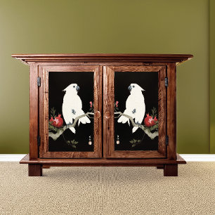 Cockatoo en granaatappel van Ohara Shoson Tissuepapier