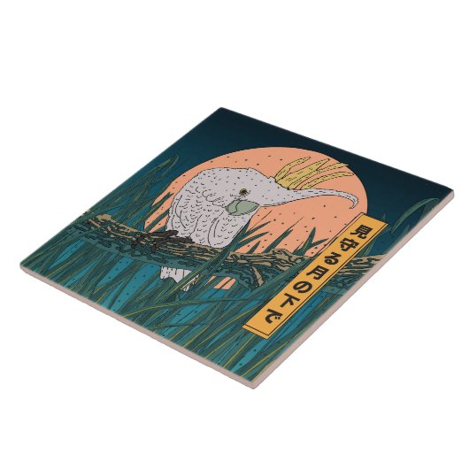 Cockatoo Japanse reisposter Tegeltje (Zijkant)