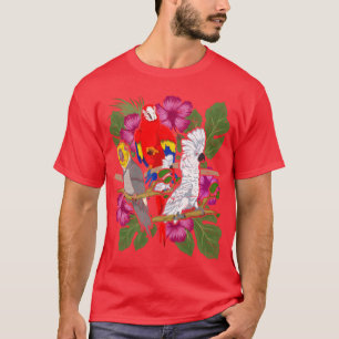 Cockatoo kakkerlak bloem vogel cadeau papegaai t-shirt