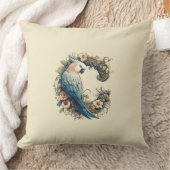 Cockatoo monogram C kussen vintage botanisch (Deken)