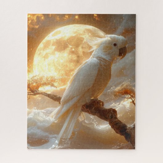 Cockatoo Parrot Fantasy Dreamscape Legpuzzel (Verticaal)