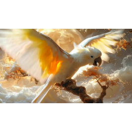 Cockatoo Parrot Fantasy Dreamscape Porselein Kop