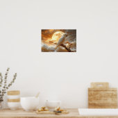 Cockatoo Parrot Fantasy Dreamscape Poster (Keuken)
