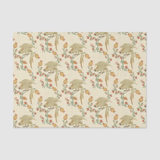 Cockatoo Pomegranate Pattern Tissuepapier (Voorkant)