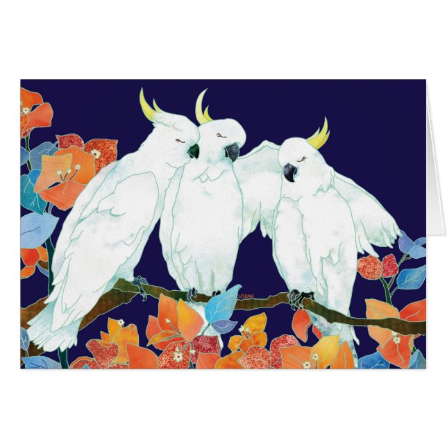 Cockatoos en Bougainvillea (Voorkant Horizontaal)