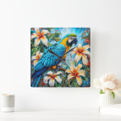 Cockatoupapegaai Vierkante Klok (Huis)