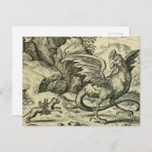 "Cockatrice vs. Weasel" Briefkaart (Voorkant / Achterkant)