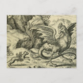 "Cockatrice vs. Weasel" Briefkaart (Voorkant)