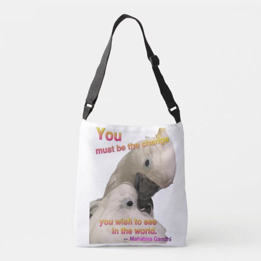 Cockatude Canvas tas (Achterkant)