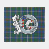 Cockburn Ancient Clan badge Tartan Pset Fleece Deken (Voorkant (Horizontaal))