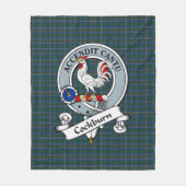 Cockburn Clan Badge Schotse ruit Plaid Fleece Deken (Voorkant)