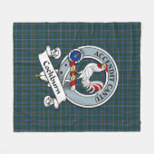 Cockburn Clan Badge Schotse ruit Plaid Fleece Deken (Voorkant (Horizontaal))