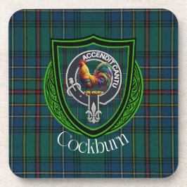 Cockburn Scottish Clan Tartan & Crest Bier Onderzetter
