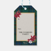 Cockburn Scottish Clan Tartan & Crest Cadeaulabel (Achterkant)