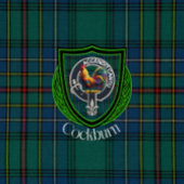 Cockburn Scottish Clan Tartan Crest Fleece Deken