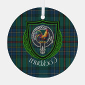 Cockburn Scottish Clan Tartan & Crest Glas Ornament (Achterkant)