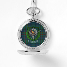 Cockburn Scottish Clan Tartan & Crest Horloge