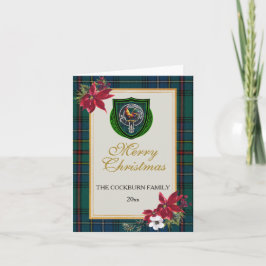 Cockburn Scottish Clan Tartan & Crest Kaart