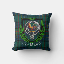 Cockburn Scottish Clan Tartan & Crest Kussen