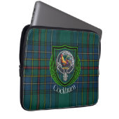 Cockburn Scottish Clan Tartan & Crest Laptop Sleeve (Voorkant Rechts)
