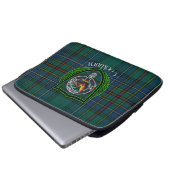 Cockburn Scottish Clan Tartan & Crest Laptop Sleeve (Voorkant onderkant)