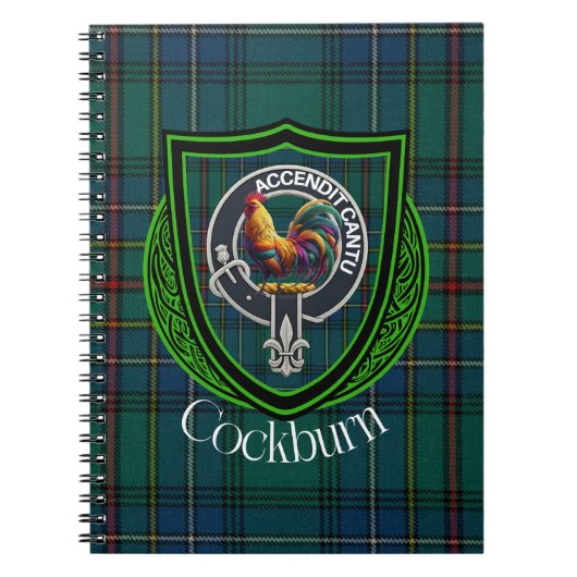 Cockburn Scottish Clan Tartan & Crest Notitieboek (Voorkant)