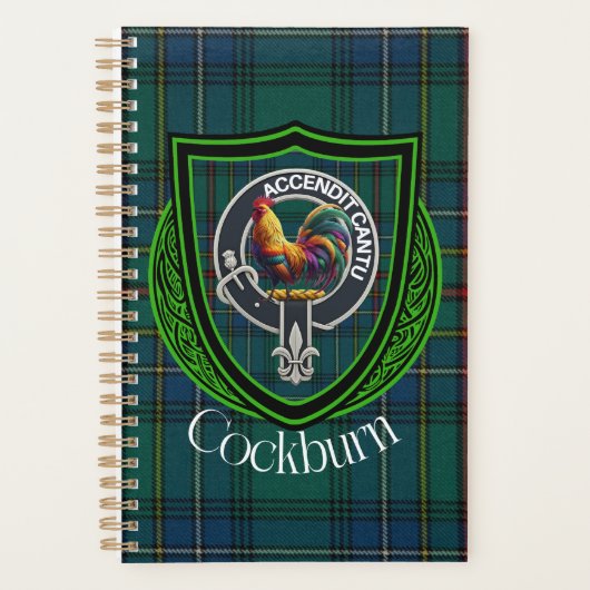 Cockburn Scottish Clan Tartan & Crest Planner (Voorkant)