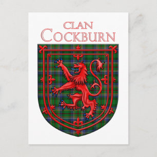 Cockburn Tartan Scottish Play Lion Rampant Briefkaart