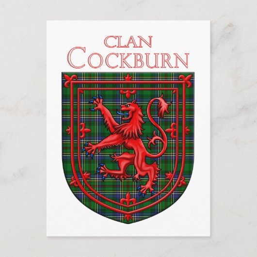 Cockburn Tartan Scottish Play Lion Rampant Briefkaart (Voorkant)