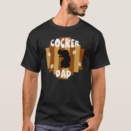 Cocker Dad Dark T-Shirt (Voorkant)