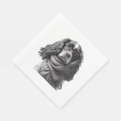 Cocker glazen servet (Hoek)