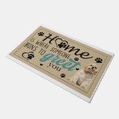 Cocker Home is waar iemand je groet Deurmat (Schuin)