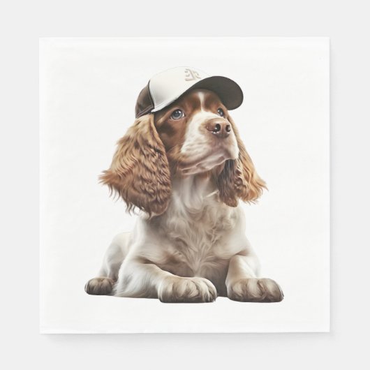 Cocker Honkbal Servet (Voorkant)