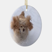 "COCKER LIEFT VAN DE SNEEUW" CERAMISCHE ORNATIE KERAMISCH ORNAMENT (Rechts)