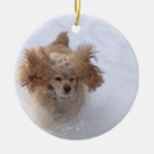 "COCKER LIEFT VAN DE SNEEUW" CERAMISCHE ORNATIE KERAMISCH ORNAMENT (Voorkant)