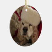 "COCKER LOVE AT CHRISTMAS" CERAMIC ORNAMENT (Rechts)