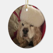 "COCKER LOVE AT CHRISTMAS" CERAMIC ORNAMENT (Links)