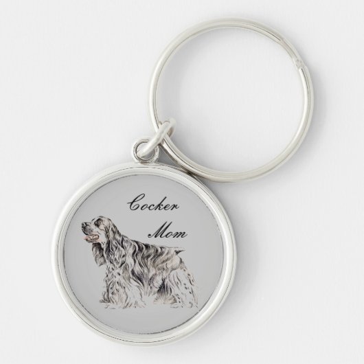 Cocker Mam, Amerikaans Cocker Spaniel Sleutelhange Sleutelhanger (Voorkant)