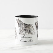 Cocker Mam, Amerikaanse Cocker Spaniel Ceramic Mok (Midden)